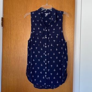 Tropical Collared Blouse